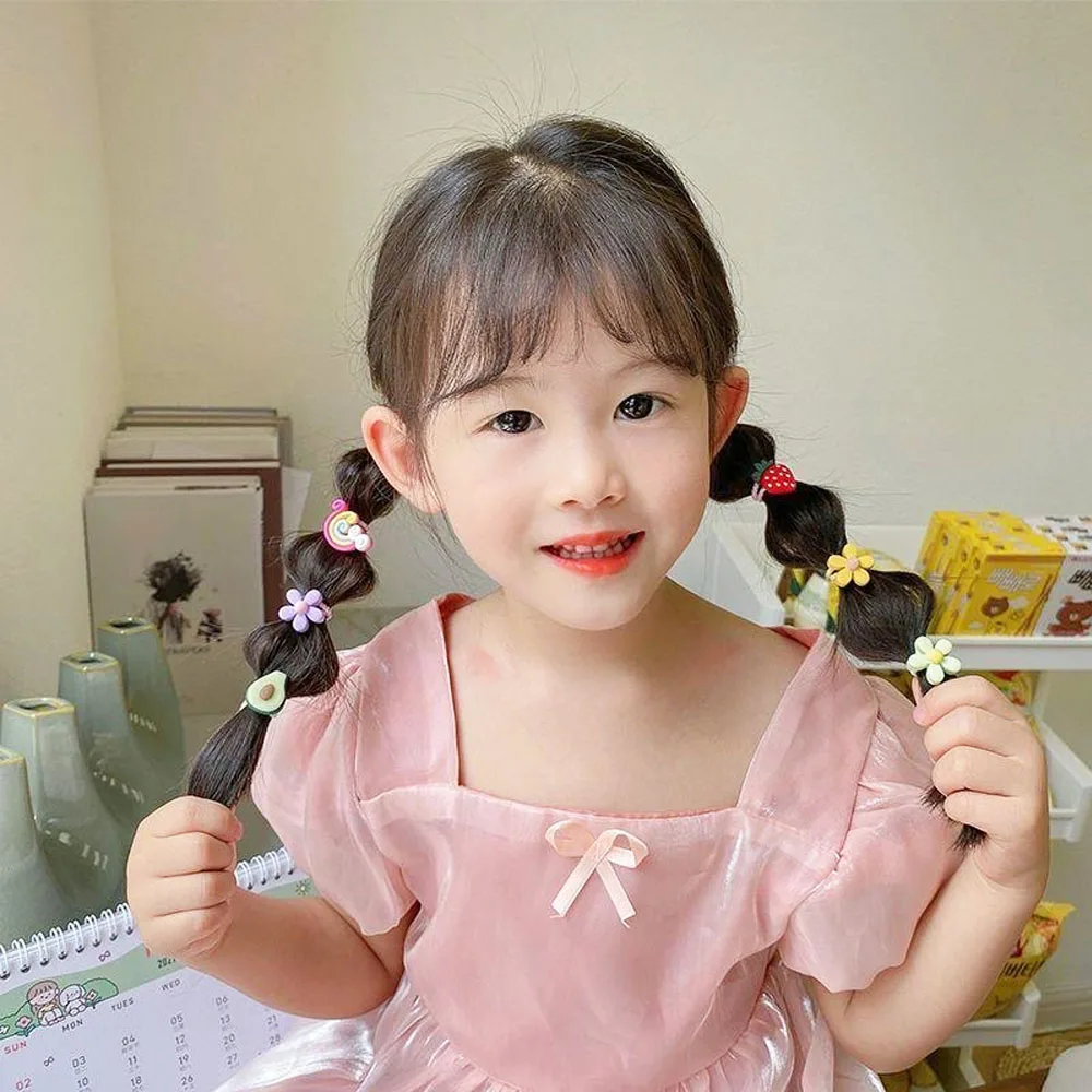 10/20/50pcs Cartoon hair accessory girl head rope hair circle hair accessories super cute Girl Rubber Band Hair bows girl New - Image 3