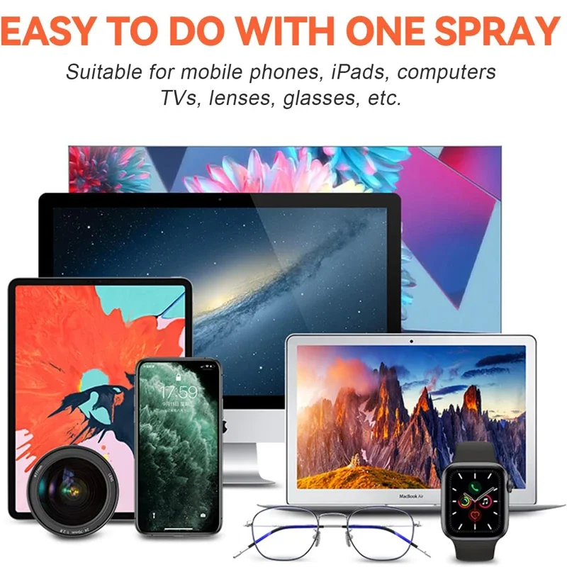 2 in 1 Microfiber Screen Cleaner Spray Bottle Mobile Phone Tablet Computer Microfiber Cloth Cleaning Wipes For iPhone Samsung Mi - Image 3
