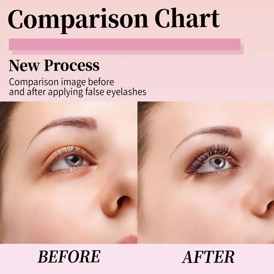 DIY Clusters Lash Kit Full Set 8-16mm Mix Bond&Seal Tweezers Lash for Self Application Makeup Individual Eyelash Extensions - Image 4