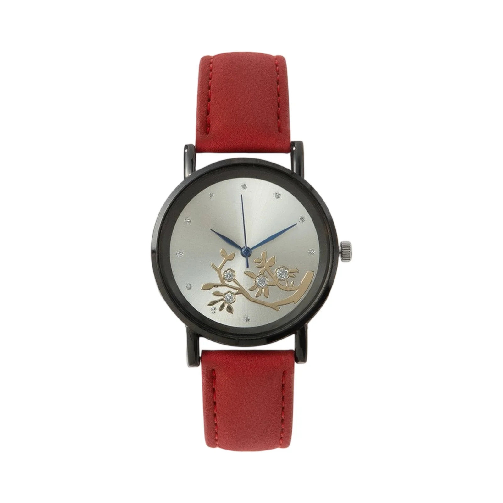 Women New Popular Flower Branch Pattern Watch Classic Leather Strap Mechanical Quartz Wristwatch Lady Fashion Elegant Hand Wear - Image 2