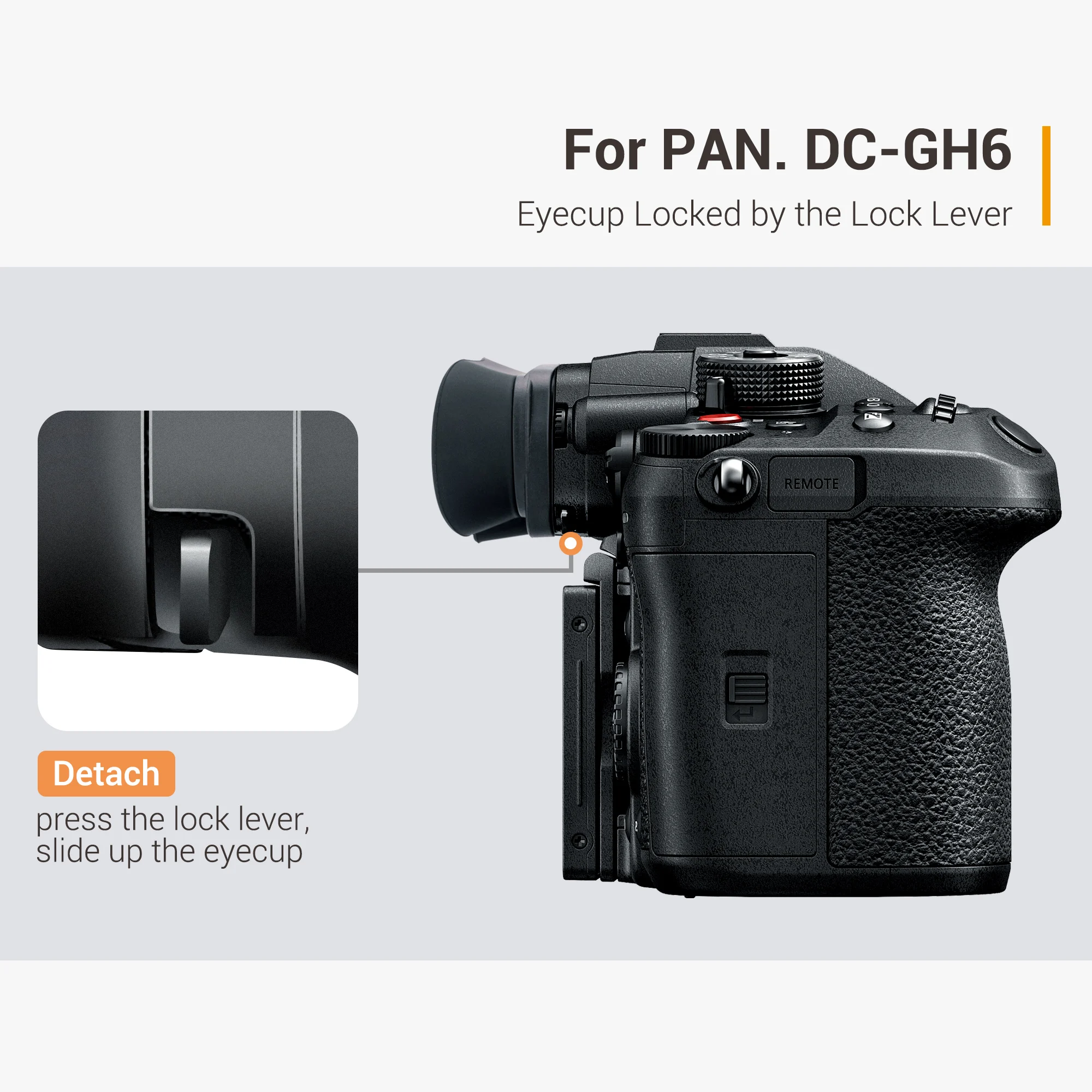 Soft Silicon Long Camera Eyecup Viewfinder Eyepiece Eye Cup for Panasonic DC-GH6 GH5S GH5 Replaces Panasonic 4YE1A561Z EyeCup - Image 4