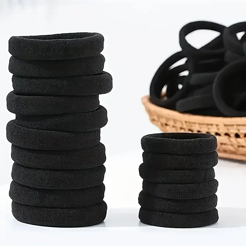 High Elastic Hair Bands for Women Girls Black Basic Hair Tie Headband Simple Ponytail Holder Headwear Hair Accessories - Image 6