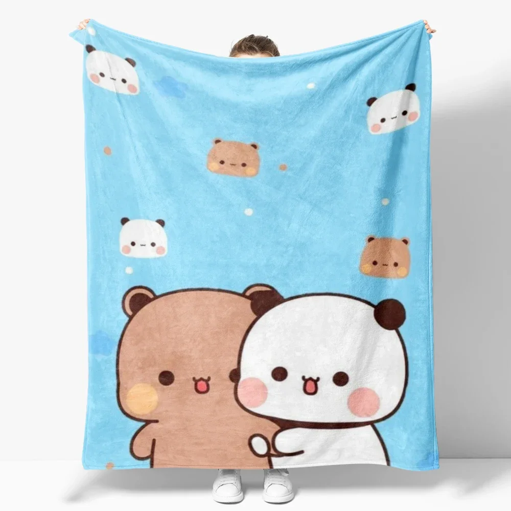 Cartoon Print Bubu Dudu Flannel Throw Blanket Series Kids Blankets Sofa Decoration Bear and Pa blankets Cozy Soft - Image 6