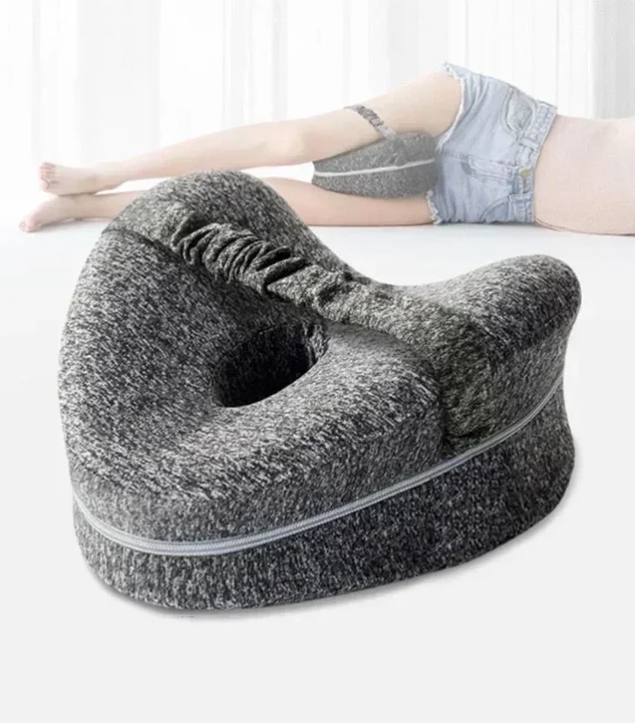 Memory Cotton Leg Pillow Hollow Heart Pregnancy Side Sleeper Sciatica Orthopedic Sciatica Back Hip Relief Pillow For Bed, Sofa