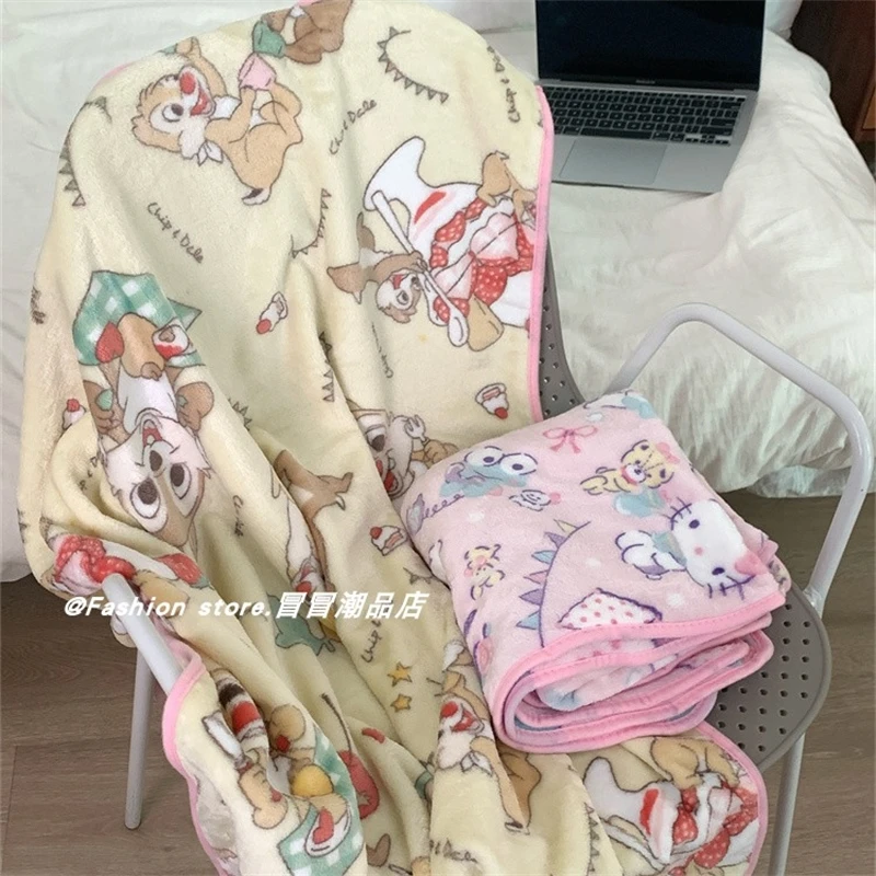 Japanese Style Printed Blanket Kuromi My Melody Warm Blanket Cute Anime Flannel Blanket Pillowcase Air Conditioning Blanket Girl - Image 4