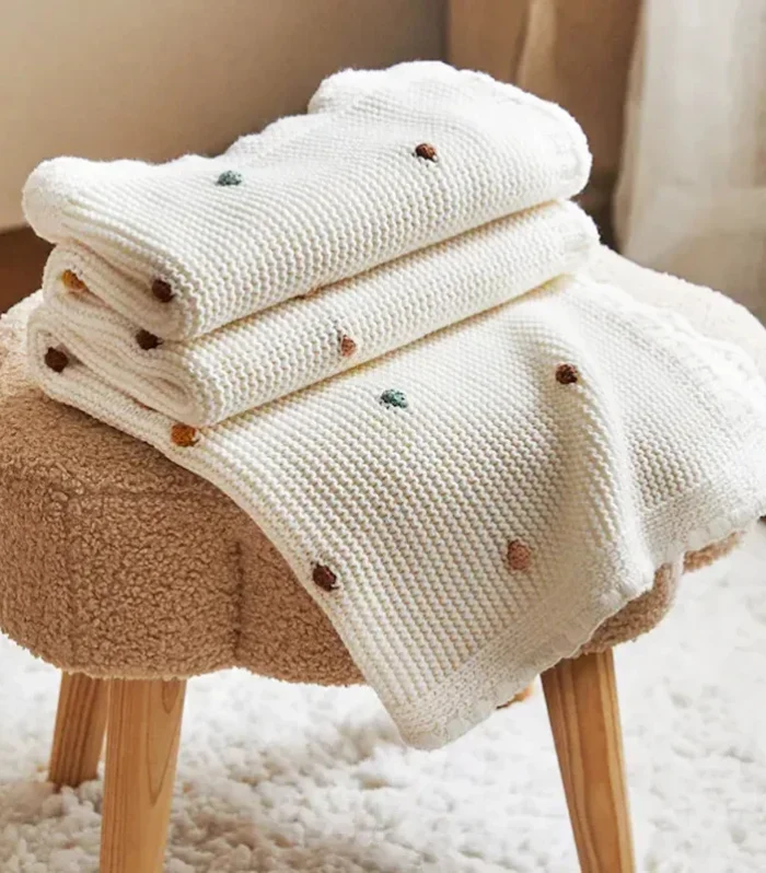 Knitted Sofa Blankets Grid Throw Blanket for White Blanket Thick Non-Slip Sofa Cover Throw Blankets Bedspread 70x100cm