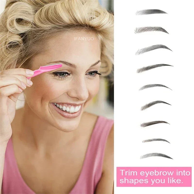 12pcs Eyebrow Razors Kit Facial Eye Brow Trimmer Multifunction Facial Hair Removal Tool with Container Safety Beauty - Image 6