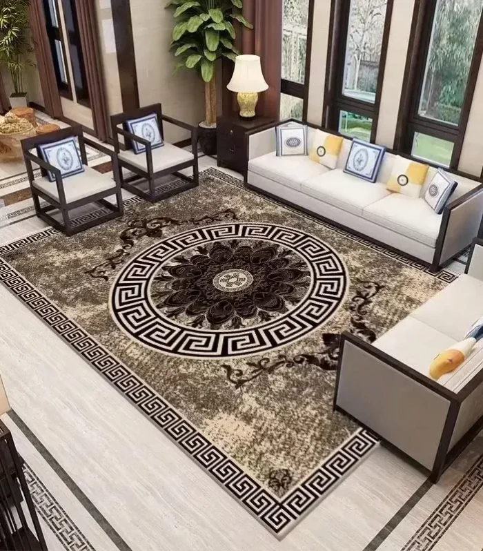 Luxury Rugs and Carpets for Living Room Decoration Elastic Mat Bedroom Carpet Home Decor Non Slip Floor Mats Machine Washable