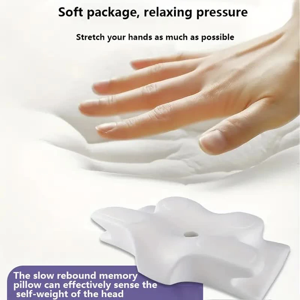 Memory Foam Pillows Butterfly Shaped Relaxing Cervical Slow Rebound Neck Pillow Pain Relief Sleeping Orthopedic Pillow Beding - Image 4