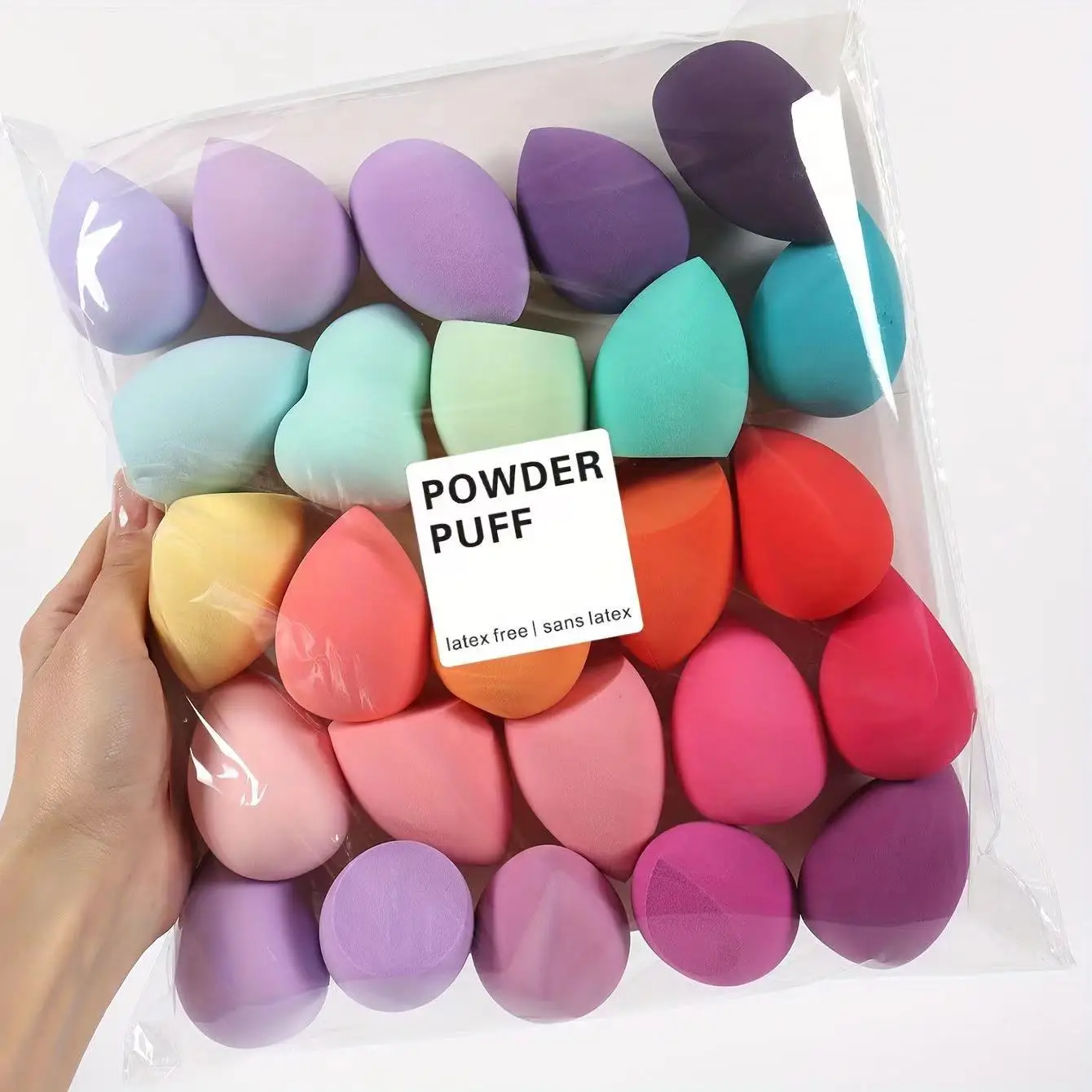 7piece/18piece makeup sponge set, suitable for liquid BB cream powder application, makeup egg dry wet dual-use powder puff - Image 6