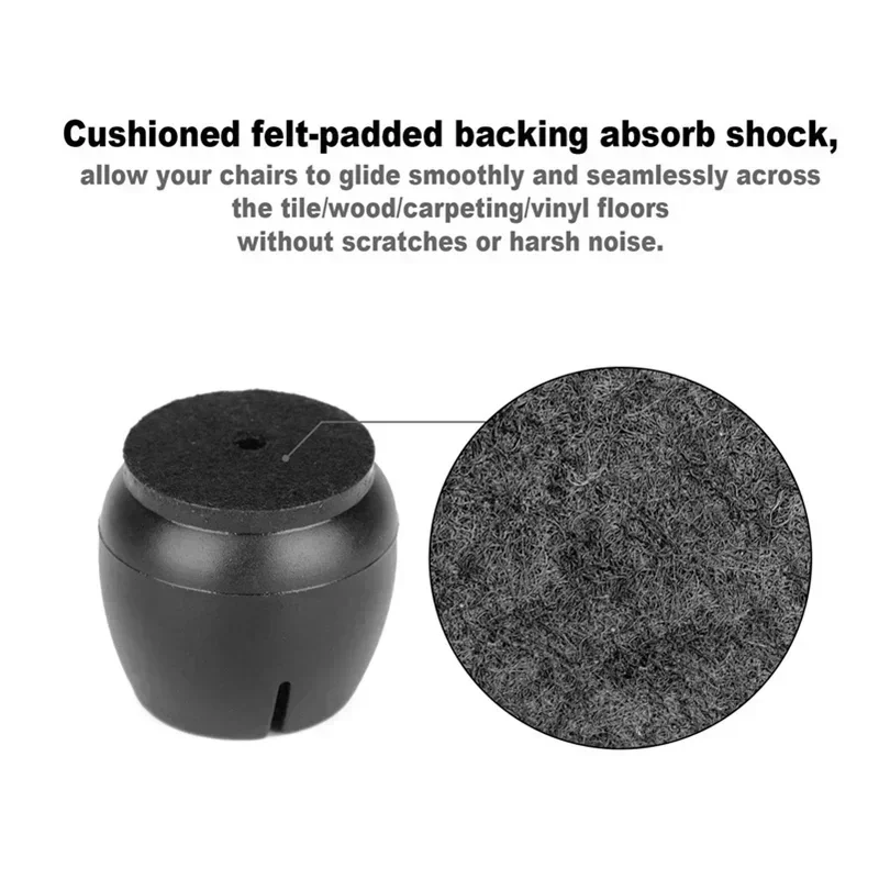 16Pcs round Table & Chair Leg Pads with Felt Non-Slip Mute Furniture Feet Bottom Cover Cap Wood Floor Anti-Scratch Protector Mat - Image 2