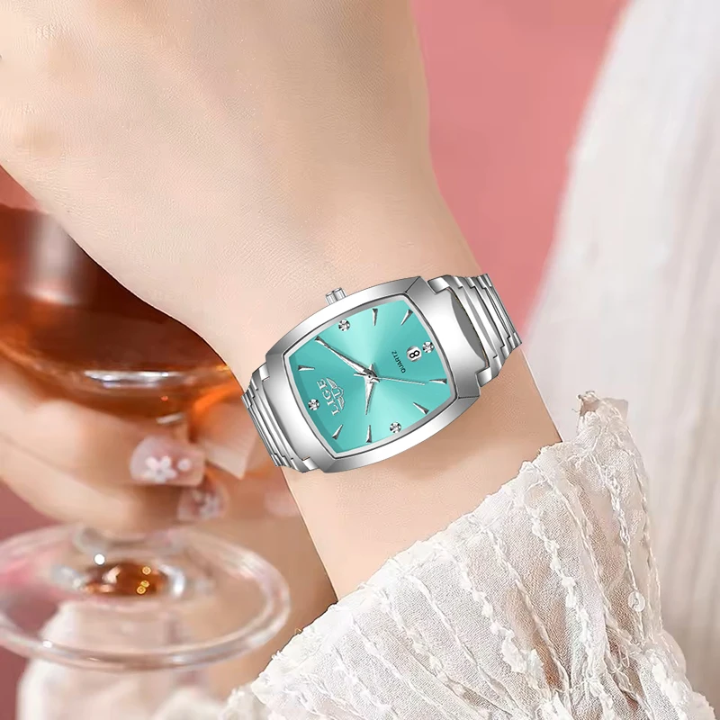 LIGE New Ladies Waterproof Watch Luxury Stainless Steel Women Watches Creative Fashion Original Elegant Quartz Wristwatch Gift - Image 5
