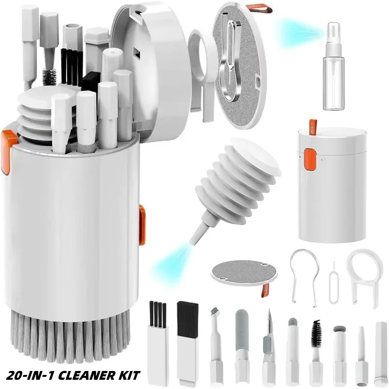 20 in 1 Laptop Keyboard Cleaning Tool Set Digital Camera Headset Mobile Phone Cleaner Kit Earphones Cleaning Pen Keycap Puller - Image 2