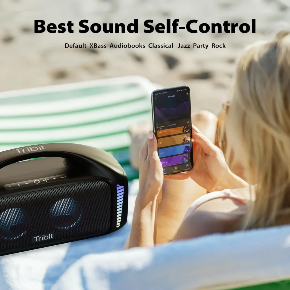 Tribit Portable Bluetooth Speaker 90W StormBox Blast Outdoor Wireless Speaker IPX7 Waterproof Party Camping Speaker 30H Playtime - Image 3
