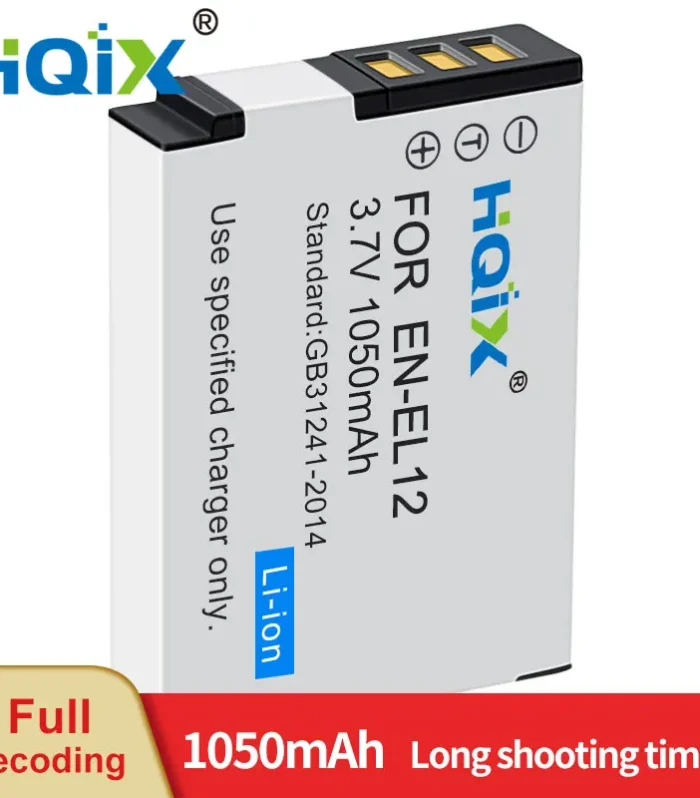 HQIX for Nikon S6300 S8000 S8100 S8200 S9050 S9100 S9200 S9300 S9400 S9500 S9600 S9700 S9900 Camera EN-EL12 Charger Battery