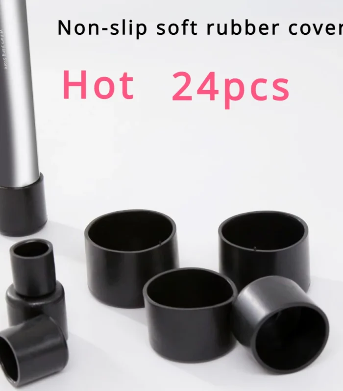 4pcs/24Pcs 10mm Chair Foot Cover 12mm Table Legs 14mm Chair Leg Protectors 16mm Rubber Feet 19mm 22mm Protege Pied De Chaise