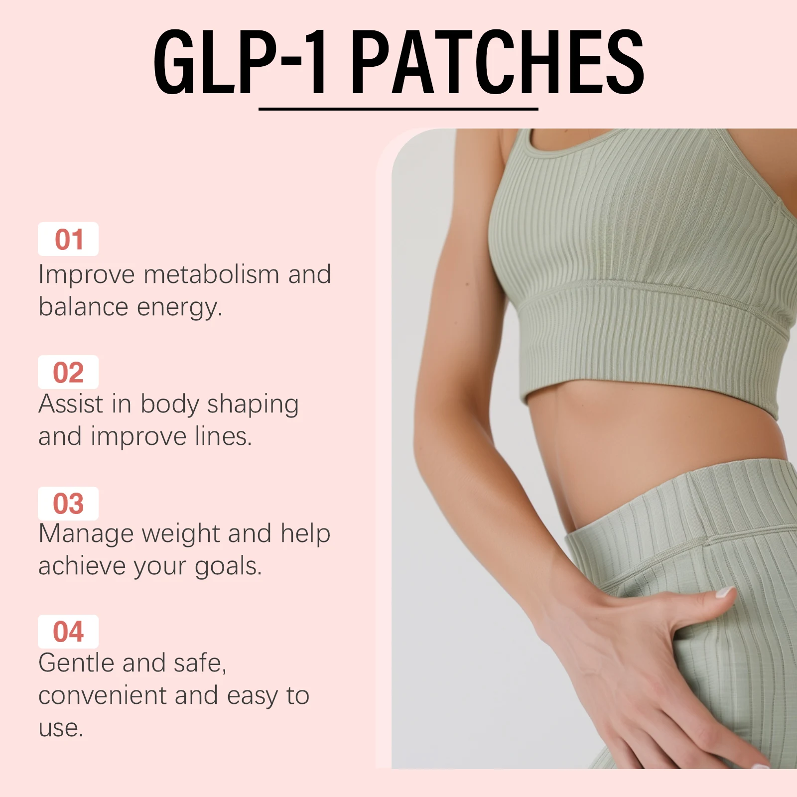 Body Shaping GLP-1 Patches Fat Burning Improve Stomach Belly Tighten Control Weigh Management Slimming Management Stickers Tools - Image 3