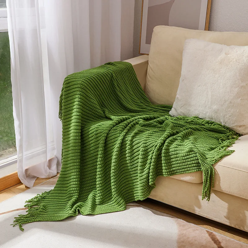 Textile City Nordic Throw Blanket Knitted Sofa Cover Office Nap Air Conditioner Blanket Bohemian Hotel Decor Bedspread Towel - Image 4