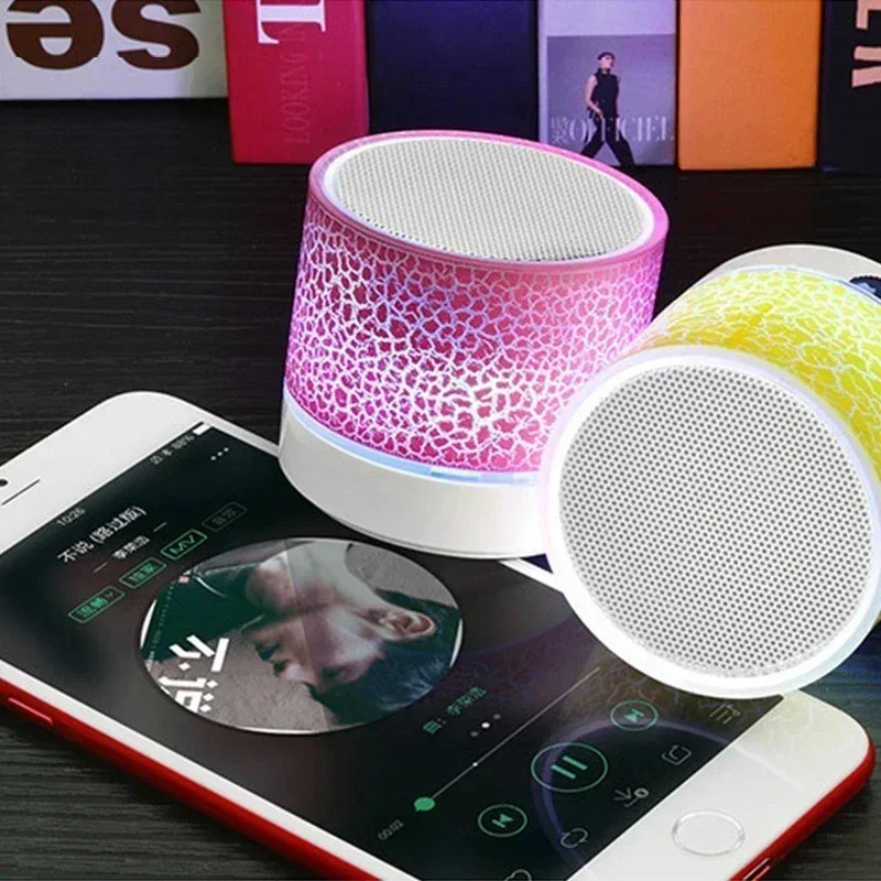 Mini Bluetooth Speaker Wireless Loudspeaker Crack LED SD Card USB Subwoofer Portable MP3 Music Sound Column for PC Mobile Phone - Image 6