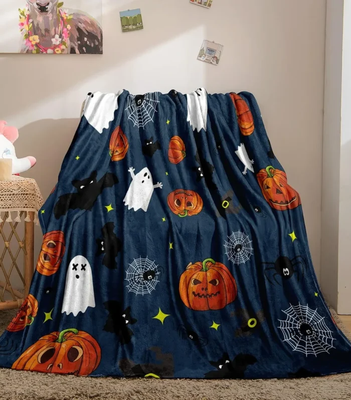 Halloween Throw Blanket for Women Men Soft Cozy Fleece Couch Living Room Bed Blanket for Kids Girls Boys