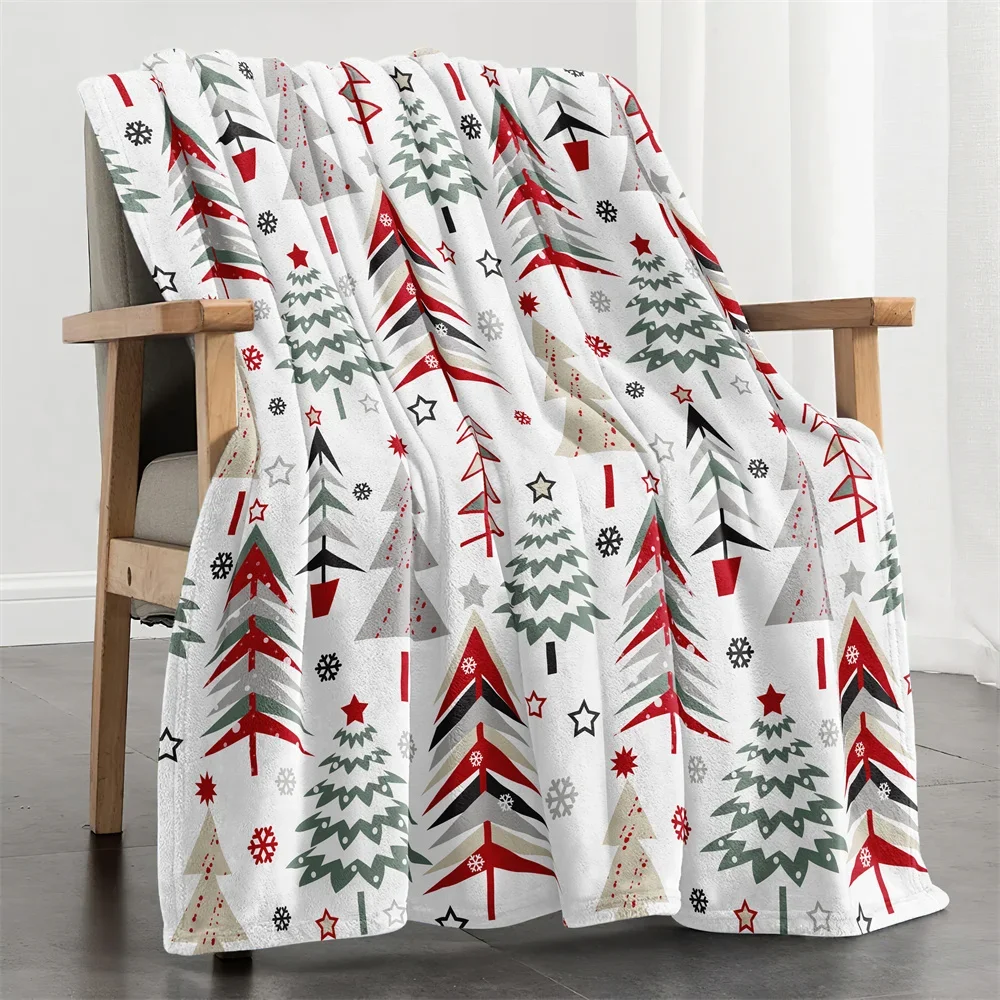 1pc Snow pine Microfiber Blanket Super Soft Throw Blankets For Bed Bedspread Sofa Decorative Camping Picnic Winter Warm Blanket - Image 4