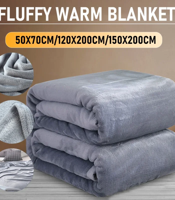 1-10PCS Flannel Fleece Blanket Winter Cozy Soft Blankets Multifunctional Farley Plush Blanket Cover Thermal Mat For Home Office