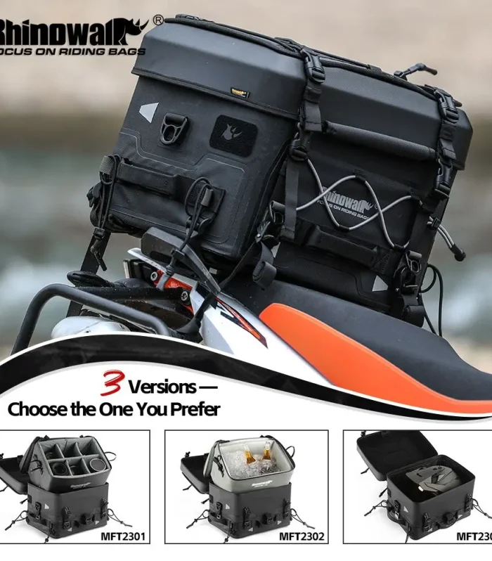 Rhinowalk Motorcycle Tail Dry Bag Waterproof Motor Rear Seat Bag Camera Or Cooler Bag Motorcycle Hard Case Luggage Helmet Bag