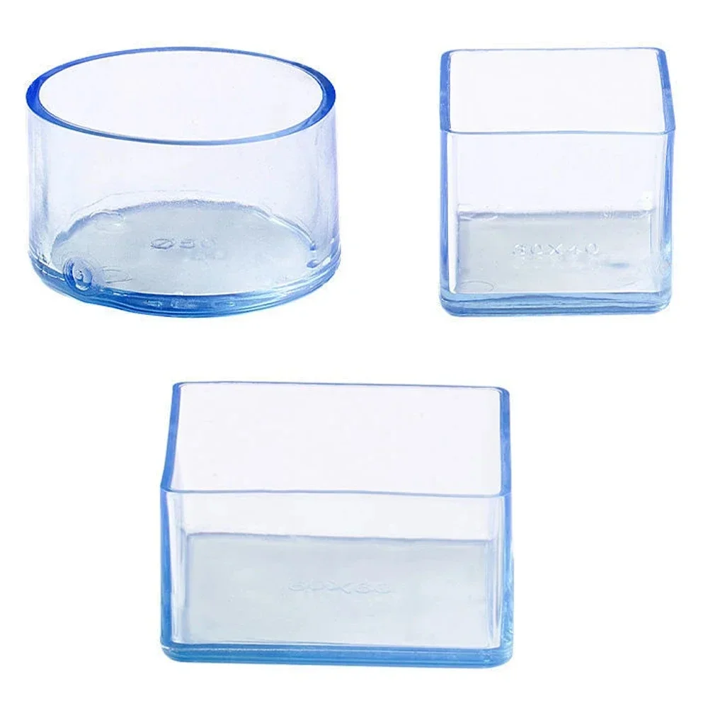 4-12Pcs Chair Leg Caps Protector Rubber Round Square Floor Table Foot Cover Socks Pipe Plugs Furniture Leveling Feet Home Decor - Image 5