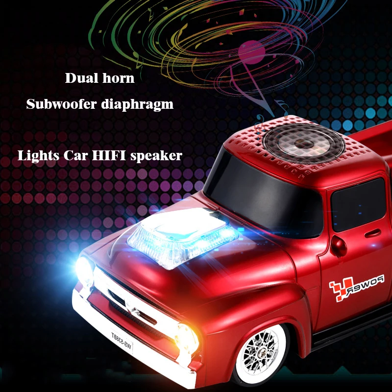 Old Pickup Truck Alloy Car Design Wireless Speakers High Fidelity Stereo Bluetooth Surround Outdoor Music Player Supports TF FM - Image 3