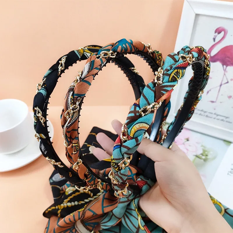 Vintage Long Ribbon Hairband for Women Elegant Hair Accessories Fashion Ribbon Braided Hair Tie Hairband Headwear - Image 6