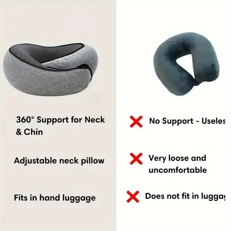 Portable Adjustable Travel Neck Pillow Memory Foam U-shaped Pillow Snail Style Travel Neck Support Soft Noon Break Sleep Pillow - Image 5