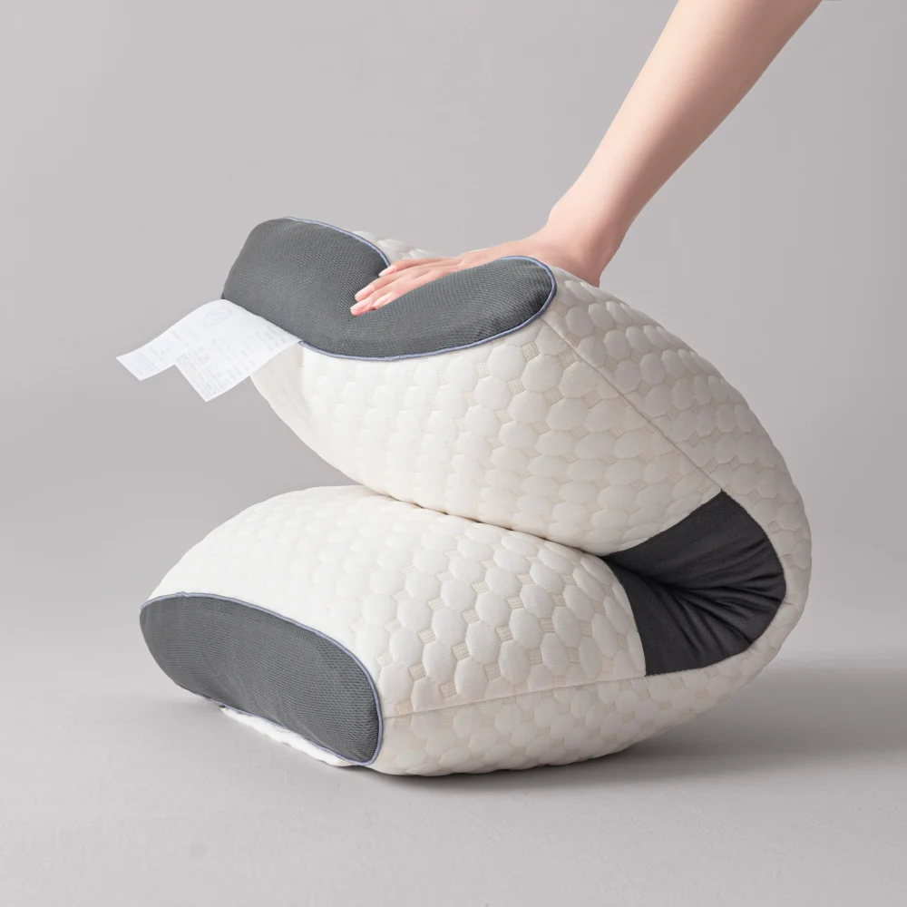 2pcs Massage Neck Pillows Adjustable Ergonomic Orthopedic Contour Support, High-Quality Pillow Core, All-Season Sleeping Comfort - Image 4