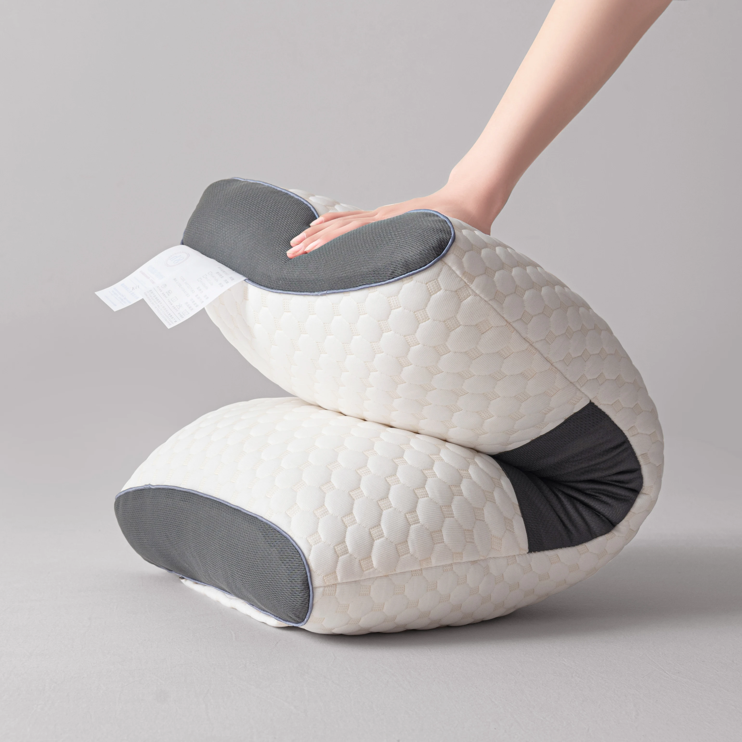2pcs Massage Neck Pillows Adjustable Ergonomic Orthopedic Contour Support, High-Quality Pillow Core, All-Season Sleeping Comfort - Image 4
