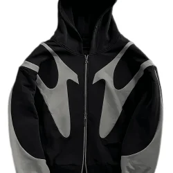 Zip Up Trendy Hoodies for Men Casual Overszie Y2K Hip Hop Streetwear Harajuku Jacket