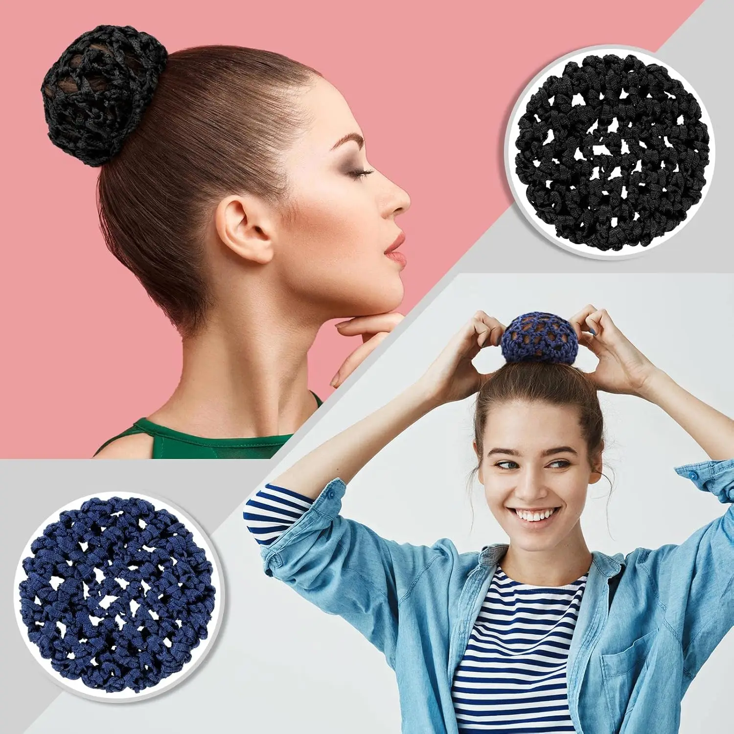 1/3pcs High quality Girls Ballet Dance Hair Net Elastic Hair Bands Ponytail Holder for Girl Women Accessoires - Image 6