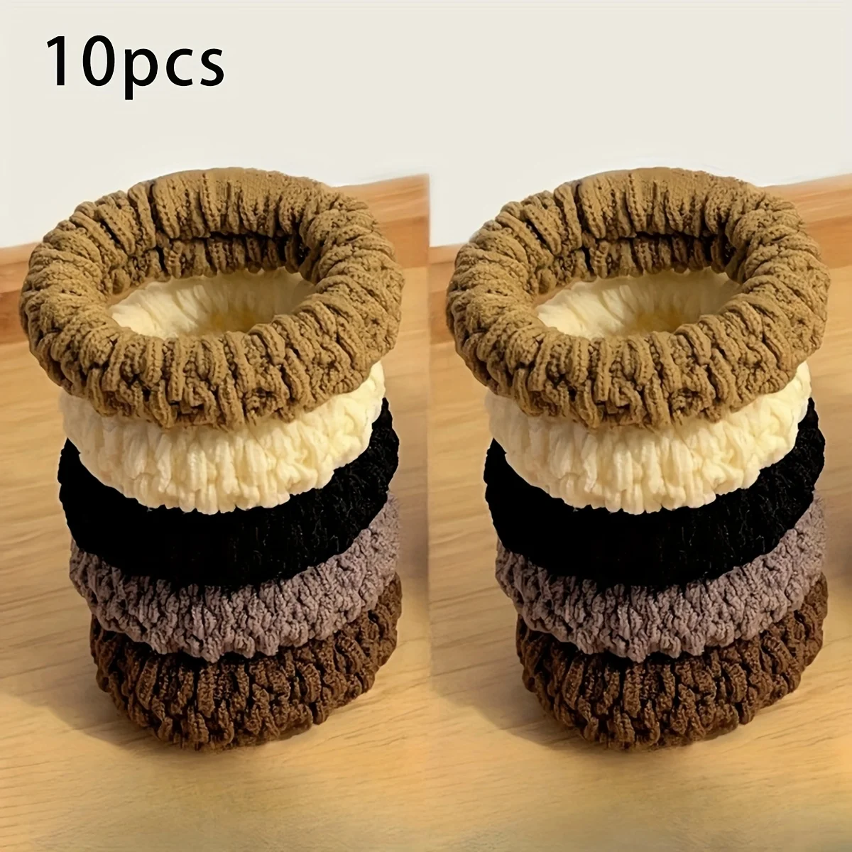 10pcs High Elasticity Durable Seamless Hair Ties, Suitable for Braided Ponytails and Thick Hair, Hair Bands and Headband - Image 5