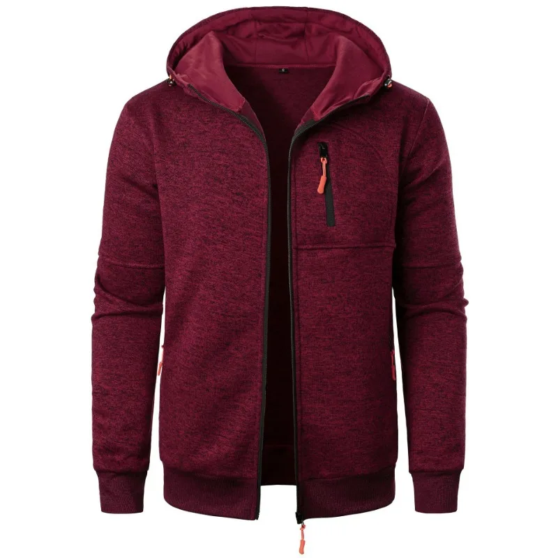 New Streetwear Men's Long Sleeve Sweatshirts for Men Zipper Hooded Oversize Winter Warm Jacket Coat Outdoor Tracksuit Men - Image 5