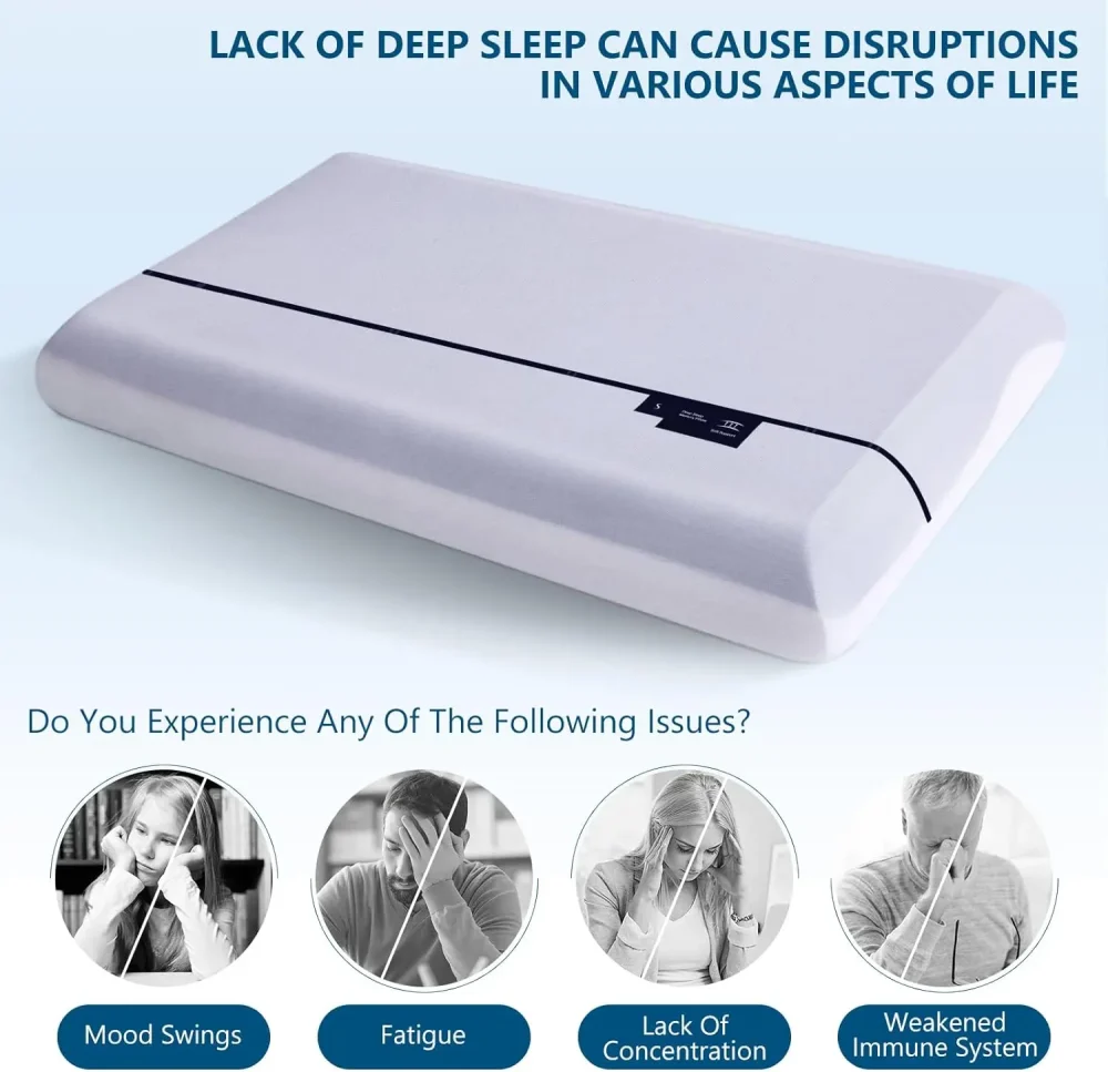 Cooling Memory Foam Pillows,Cervical Neck Pillow for Neck Pain Relief,Soft and Cooling for Back Side Sleeper Pillow - Two-Sided - Image 2