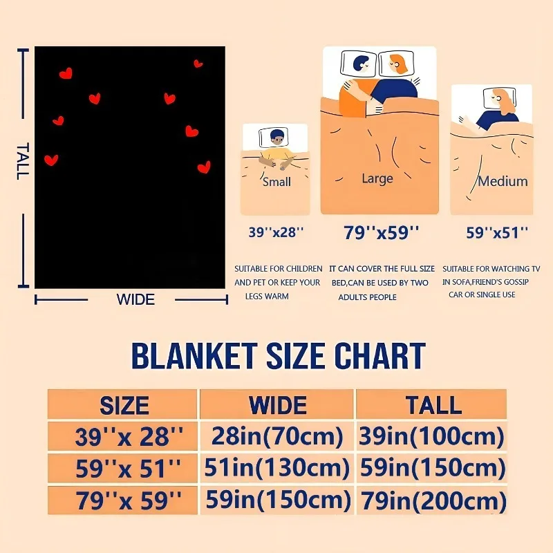 1PC Throw Checkerboard Black and Orange Flannel Blanket for Couch Bed Sofa Cozy Comfy Warm Halloween Decor for All Season - Image 5