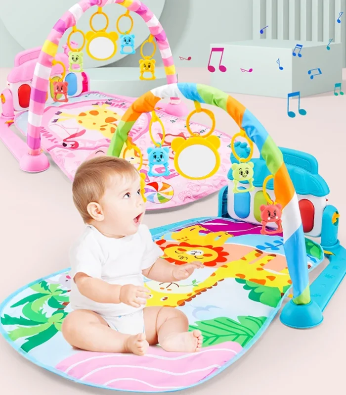 Musical Baby Activity Gym Rack Play Mat Kid Rug Puzzle Mat Carpet Piano Keyboard Infant Playmat Crawling Game Pad Baby Toy Gift
