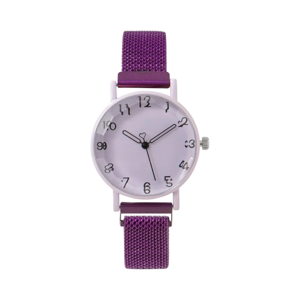 Women New Popular Mechanical Watch Simple Style Metal Mesh Belt Quartz Movement Wristwatch Female Daily Vintage Hand Wear - Image 2