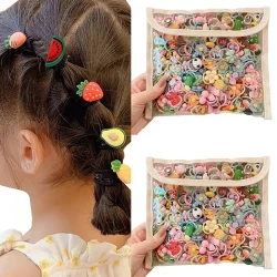 10/20/50pcs Cartoon hair accessory girl head rope hair circle hair accessories super cute Girl Rubber Band Hair bows girl New