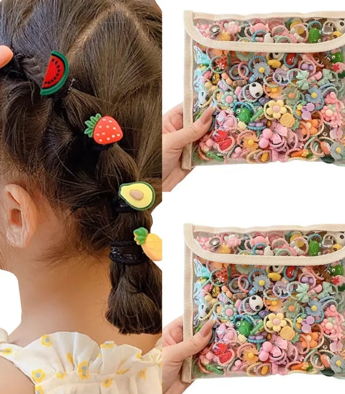 10/20/50pcs Cartoon hair accessory girl head rope hair circle hair accessories super cute Girl Rubber Band Hair bows girl New