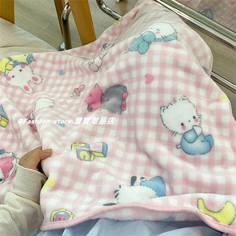 Japanese Style Printed Blanket Kuromi My Melody Warm Blanket Cute Anime Flannel Blanket Pillowcase Air Conditioning Blanket Girl - Image 2