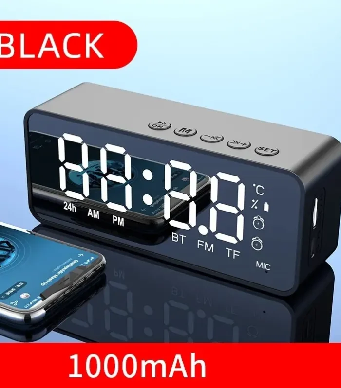 Wireless Bluetooth Speaker Small Mini Alarm Clock Portable Cannon Mini Voice Broadcast the Card Instert Vehicular Audio System W