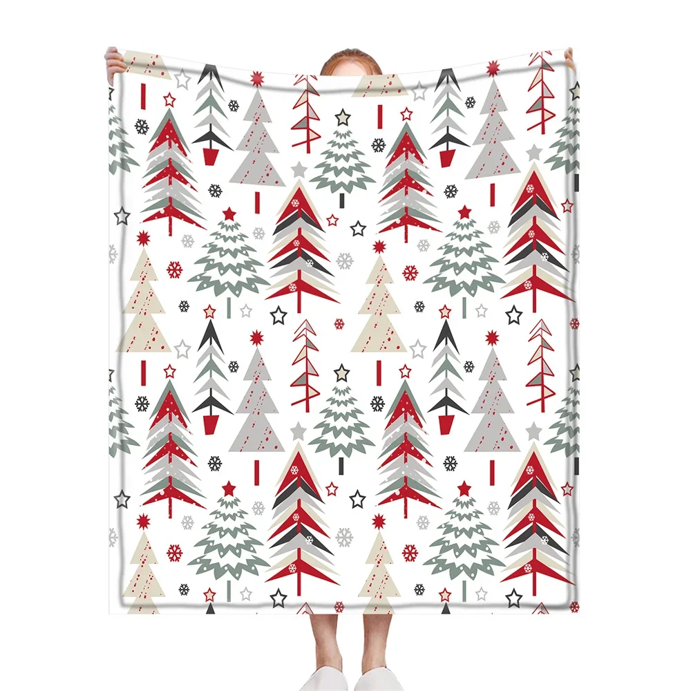 1pc Snow pine Microfiber Blanket Super Soft Throw Blankets For Bed Bedspread Sofa Decorative Camping Picnic Winter Warm Blanket - Image 3
