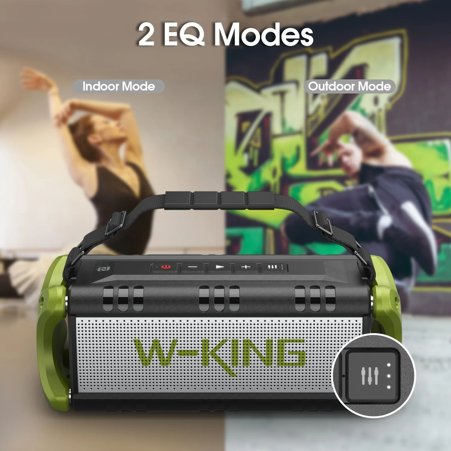 W-KING 50W RMS Bluetooth Speaker, Portable Speakers Bluetooth Wireless Loud, IPX6 Waterproof Outdoor Large Speaker - Image 4